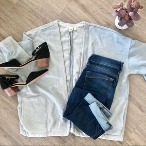 GAP Cardigan in Fade / Tie-Dye Blue